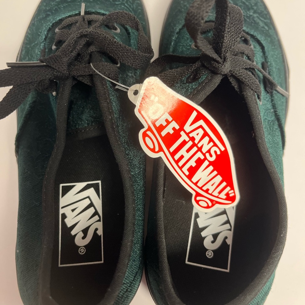 NWT Vans Velvet Jungle Green Sneakers - Picture 6 of 12
